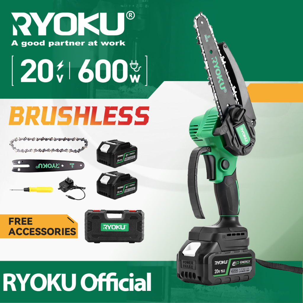 RYOKU 20V Electric saw 6-inch With 2 batteries | Shopee Philippines