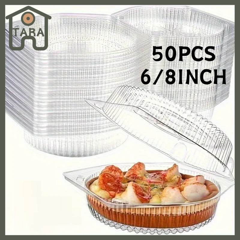 50PCS Clear Round Clamshell 6/8