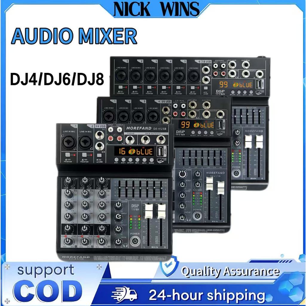 DJ4/DJ6/DJ8 Propesyonal na audio mixer amplifier 4/6/8 channel | Shopee ...