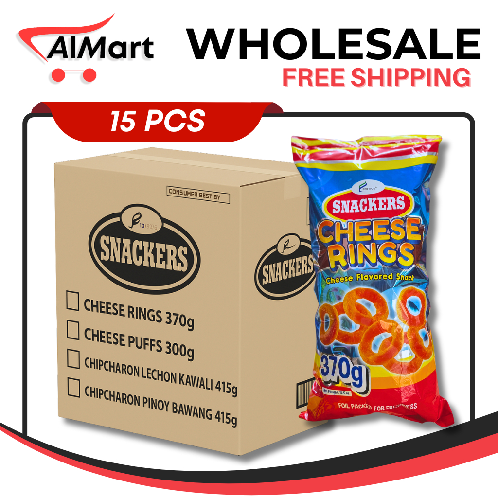 WHOLESALE! SNACKERS CHEESE RINGS 370 GRAMS (15 PIECES PER BOX) | Shopee ...