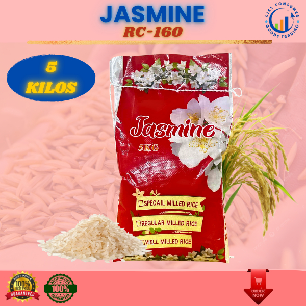 Jasmine Fragrant Local Rice 5 Kilo Aromatic Rice Malambot , Masarap at ...