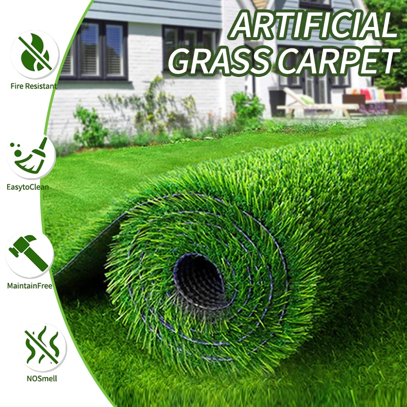 Artificial Grass Plastic Lawn Mat Outdoor Harmless And Safe Artificial ...