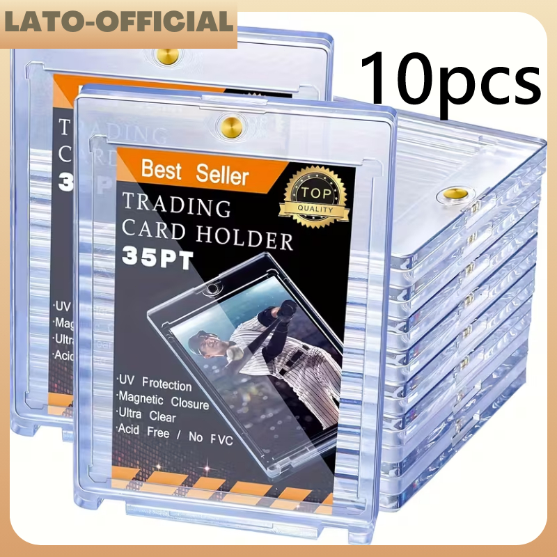 5pcs Magnetic Clear Hard Acrylic Card Case 35PT Game Card Storage for ...