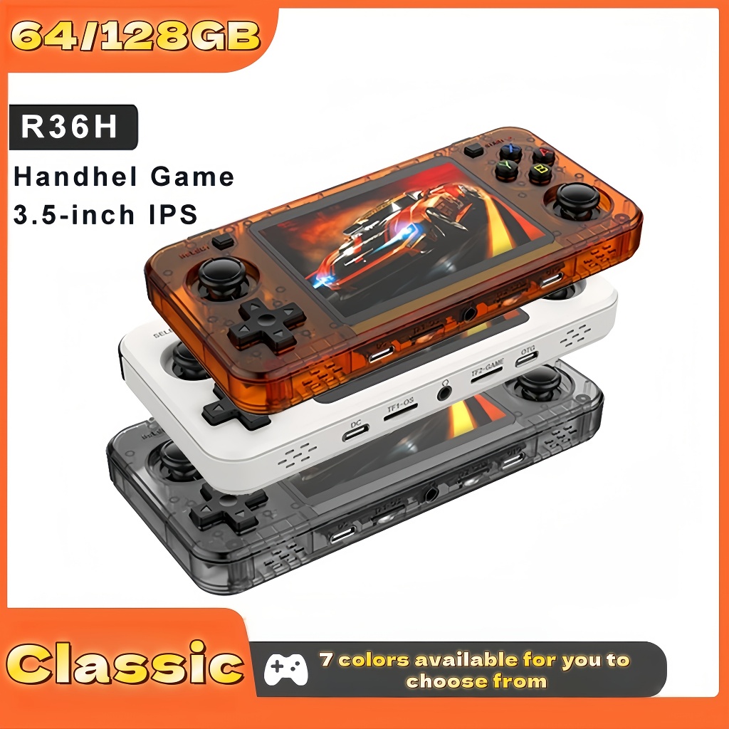 R36H Retro Handheld Game Console 3.5 Inch IPS Screen Linux System 30000 ...