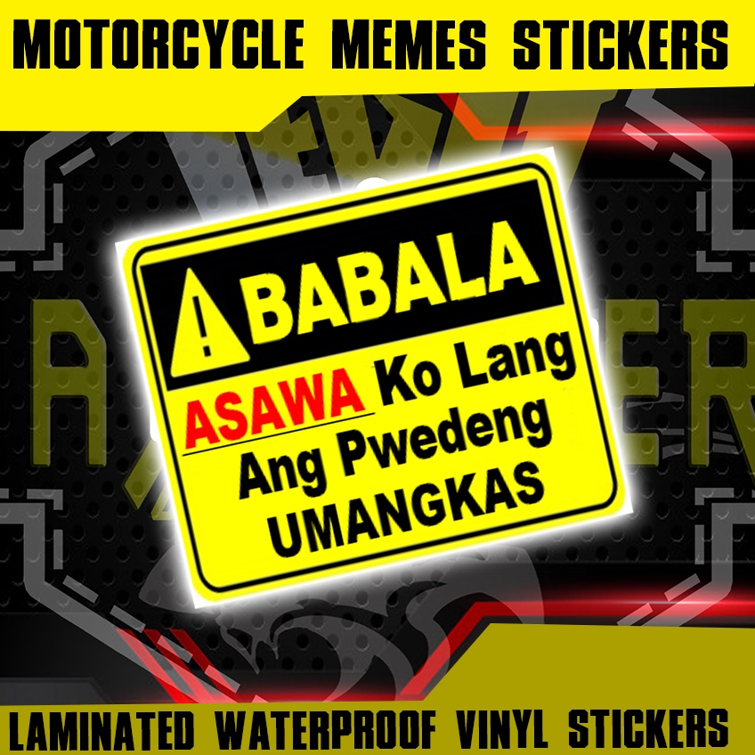 Motorcyle Memes and Funny Stickers Waterproof Laminated | Shopee ...