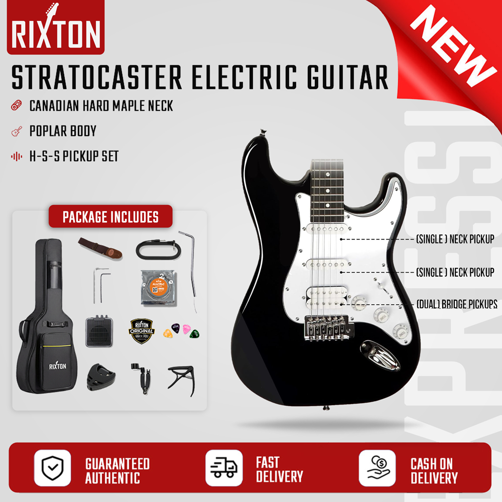 Rixton 39 Inch Electric Guitar Complete Set HSS Electric Guitar 39inch ...