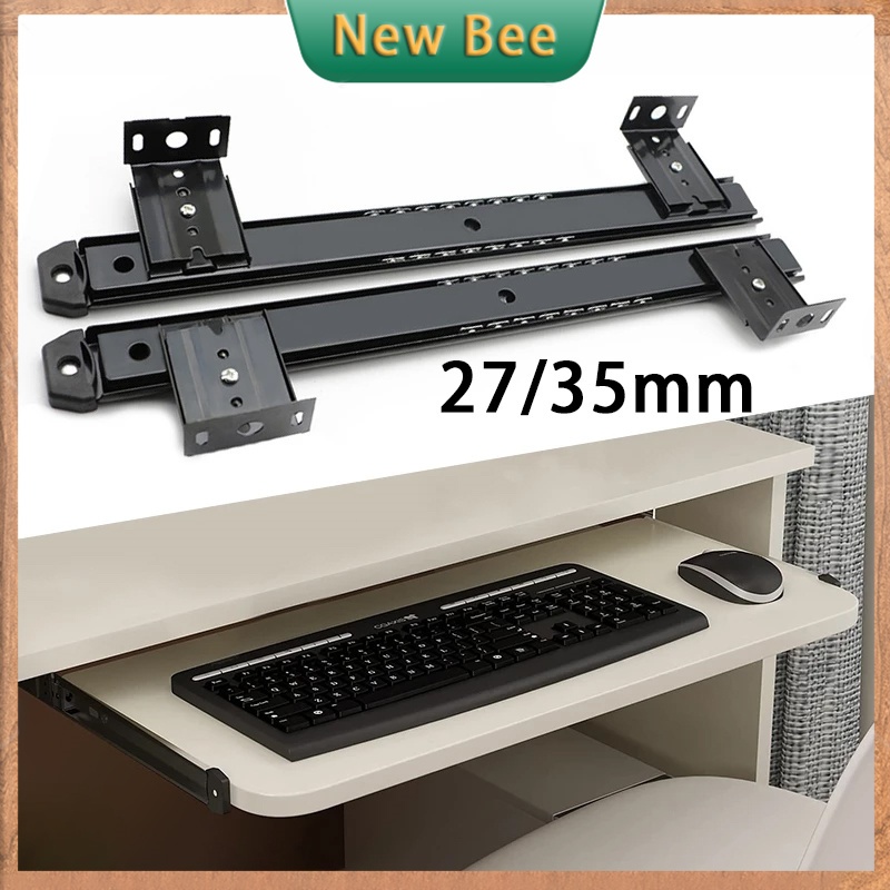 27/35mm Black Keyboard Tray Slides Heavy Duty Ball Bearing Slides ...