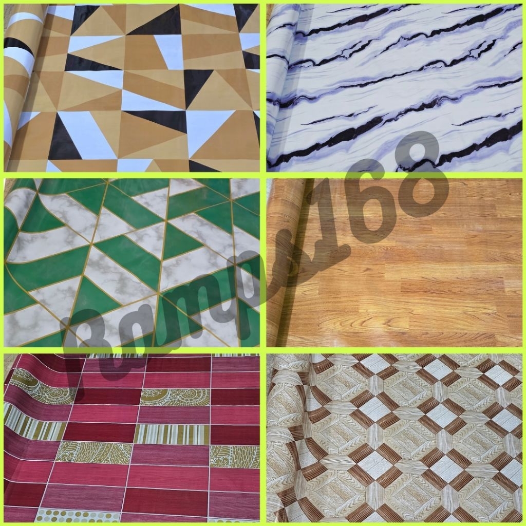 Rubberized Linoleum Floormat | Wood Pink Blue Green Brown Gray Linoleum ...