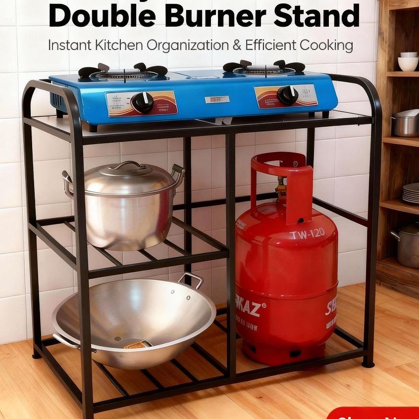 Gas Stove Stand Rack Kitchen Organizer Stove Gas Stove with 2 Layer ...