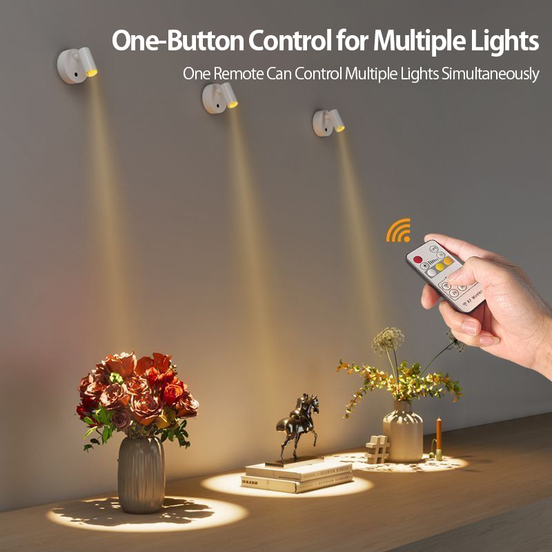 Spotlight Touch remote control magnetic base LED wireless wall light ...