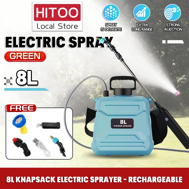 8L/5L Knapsack Electric Sprayer Rechargeable Automatic agricultural ...