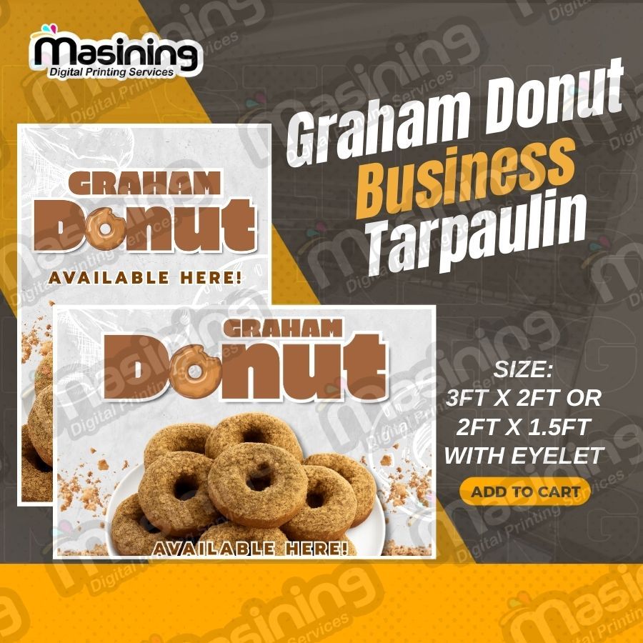 Graham Donut Business Banner Tarpaulin | Shopee Philippines
