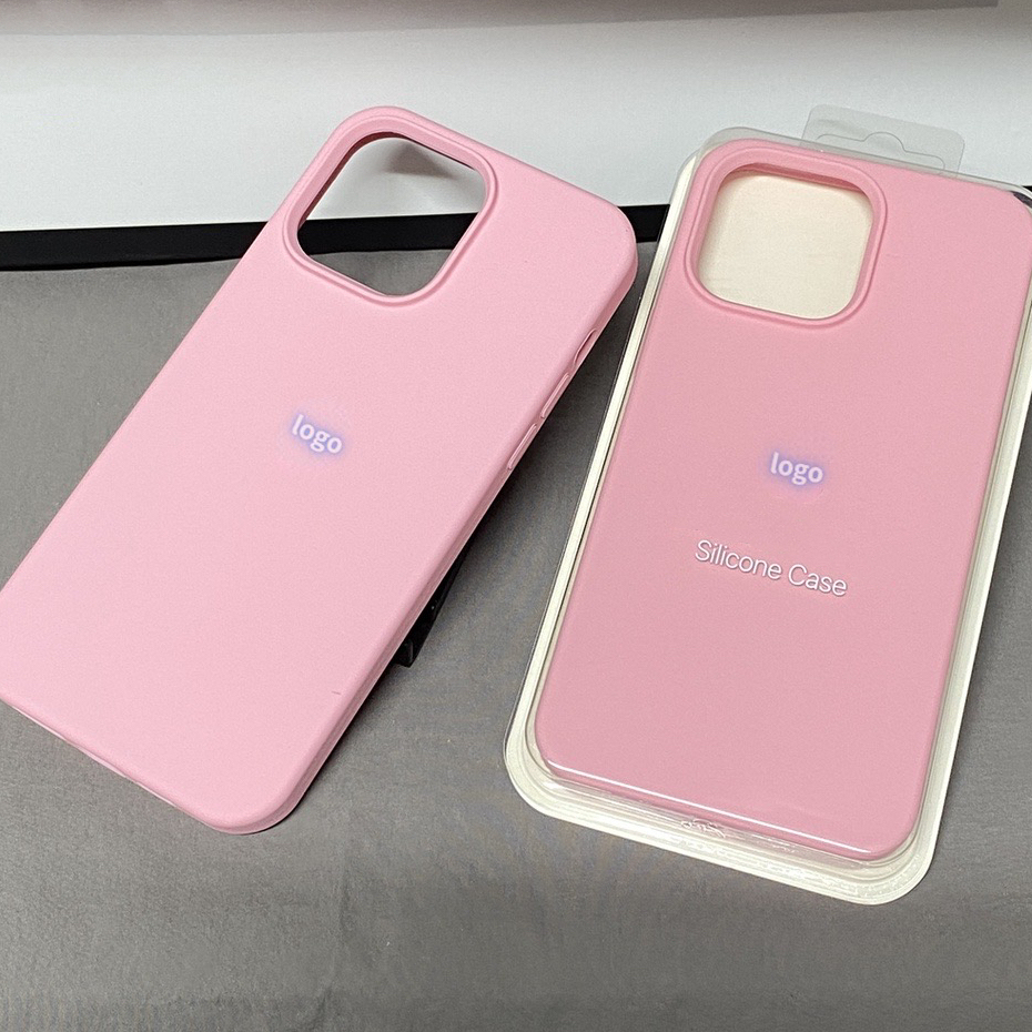 Light Pink light blue Liquid Silicone Case for Ip17 16 15 14 13 12 11 ...