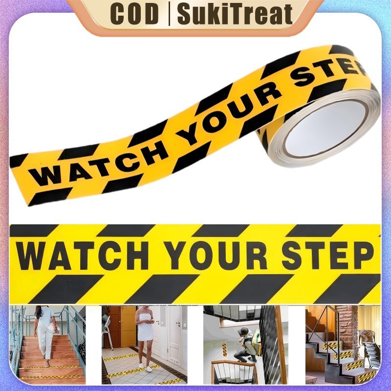5M Watch Your Step Warning Sticker High Friction Anti-slip Tape For ...