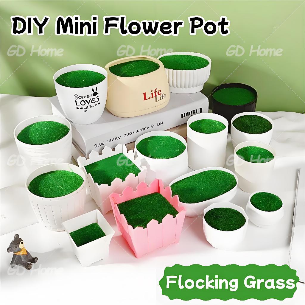Artificial Plant Pot Foam Flocking Flowerpot Small DIY Decor for Home ...