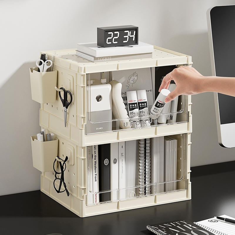 Desk Organizer Rack Multi-Layer Table Desktop Shelf With Pegboard For ...