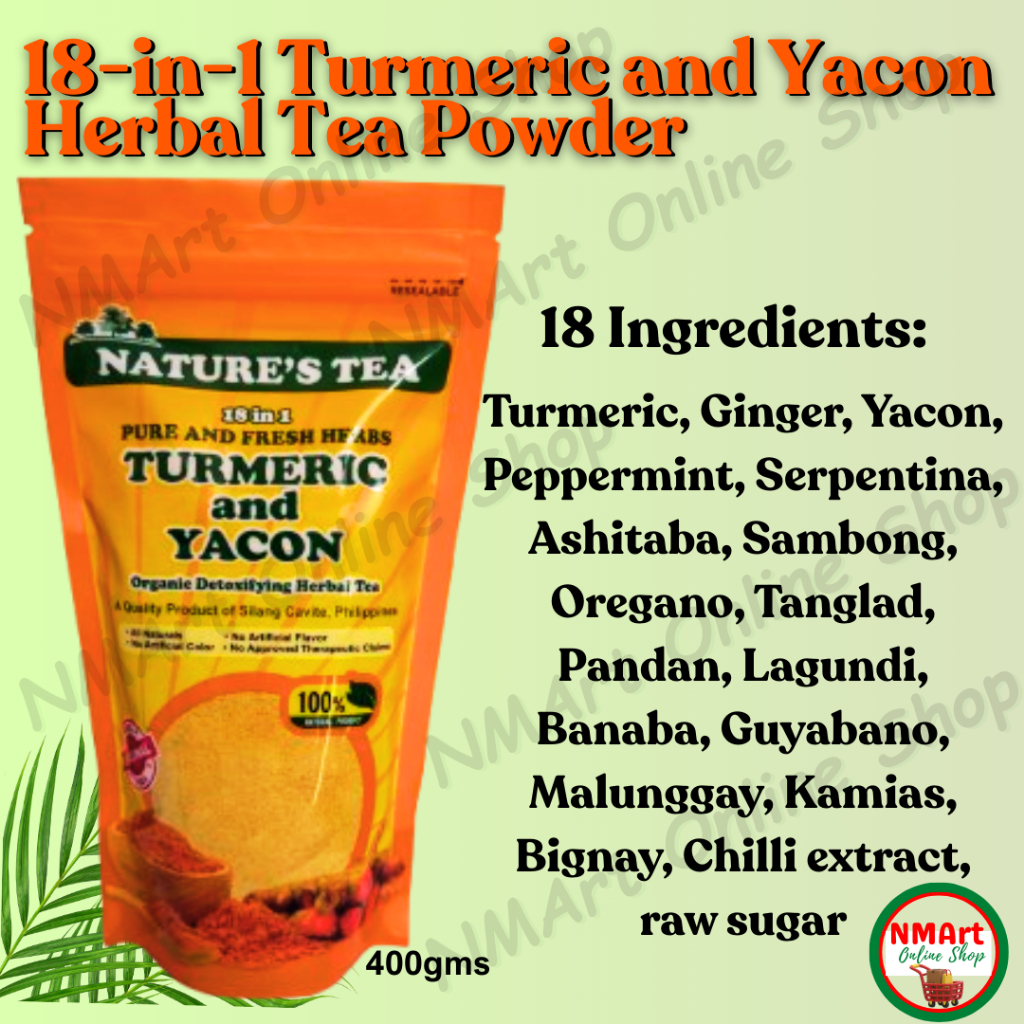 [NMArt] 100% Organic 18 in 1 Turmeric Herbal Powder Tea - Nature's Tea ...