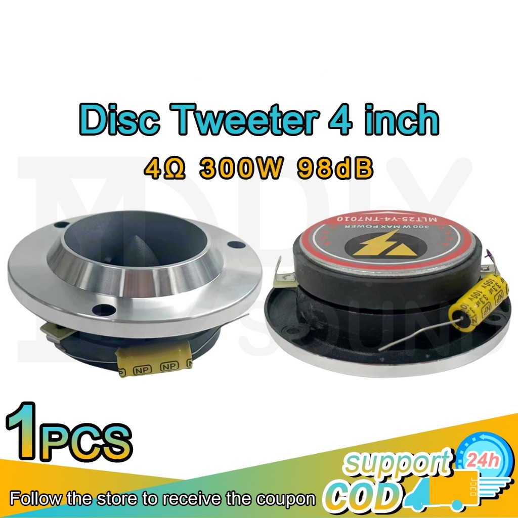 4Ω 300W 98dB 4 inch Speaker Tweeter 300 Watts Free Capacitor Tweeter ...