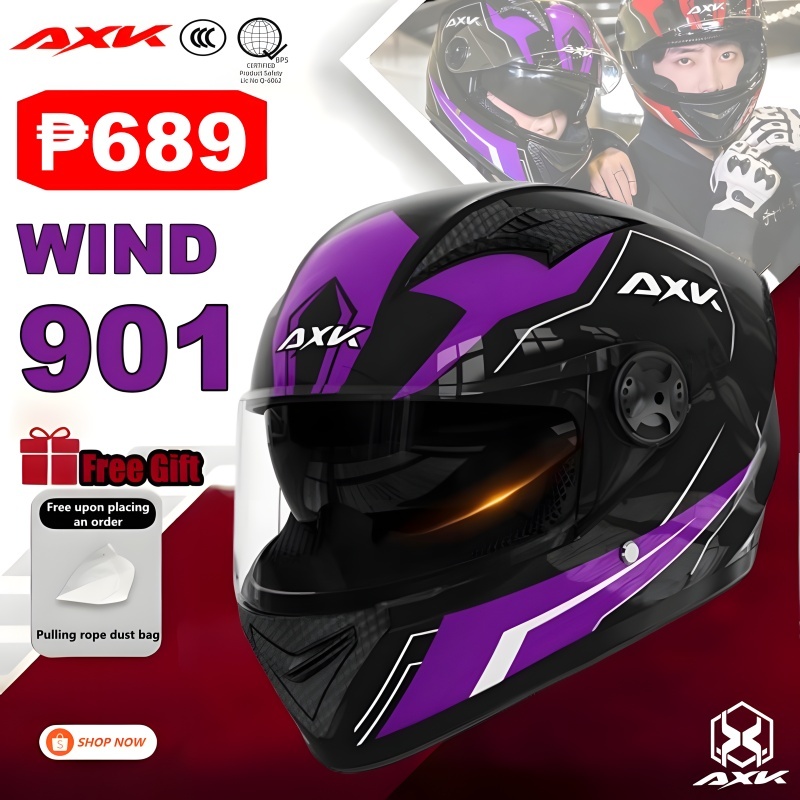 AXK Motorcycle helmet With ICC Helmet For Sale dual visor 5X HD Dual ...