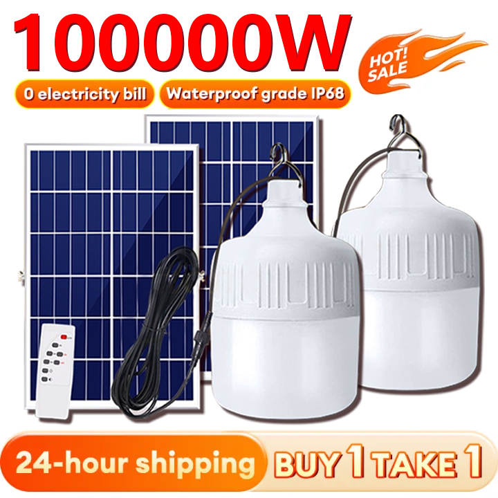 (BUY 1 TAKE 1)Solar Light Bulb Waterproof Outdoor Portable Solar ...