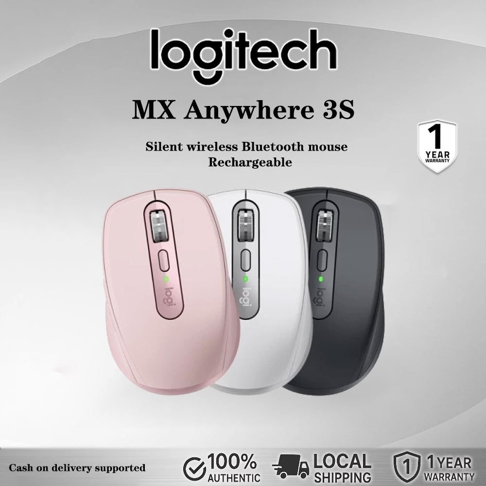 Logitech MX Anywhere 3S Wireless Silent Mouse, Rechargeable, Bluetooth ...