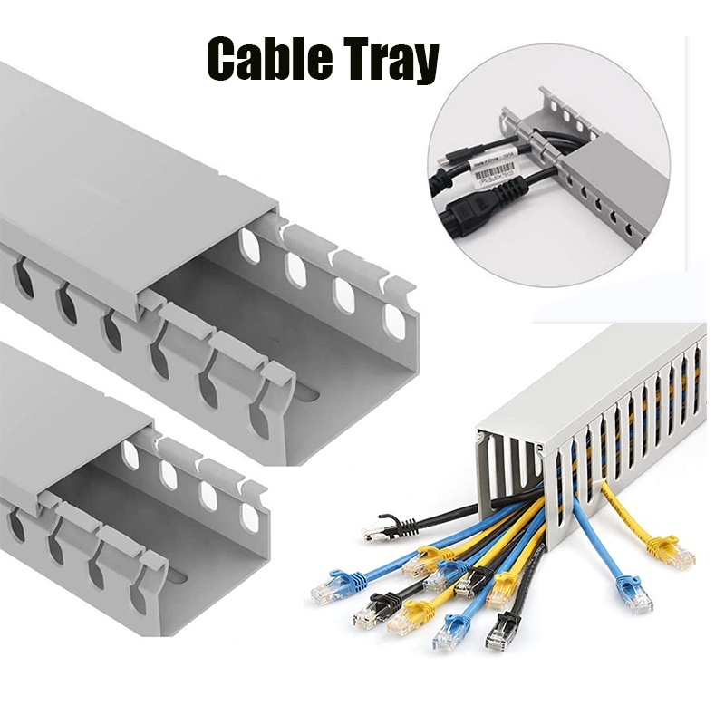 1M*30*30/50*50MM Open Slot Cable Duct Management Raceway | Shopee ...