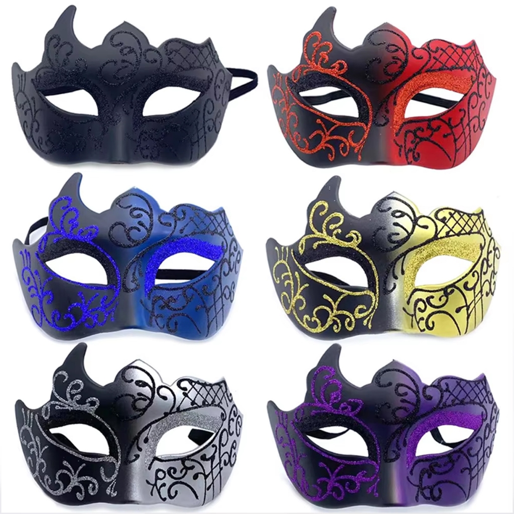 Retro Painted Half Face Masquerade Mask For Women And Men, Venice Mask ...