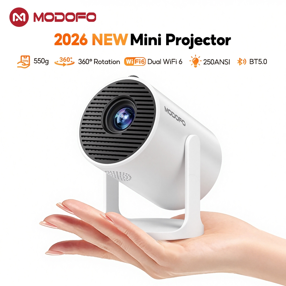 MODOFO HY300 PRO+S2 Mini Projector 2K/4K Portable Smart Proyektor WiFi ...