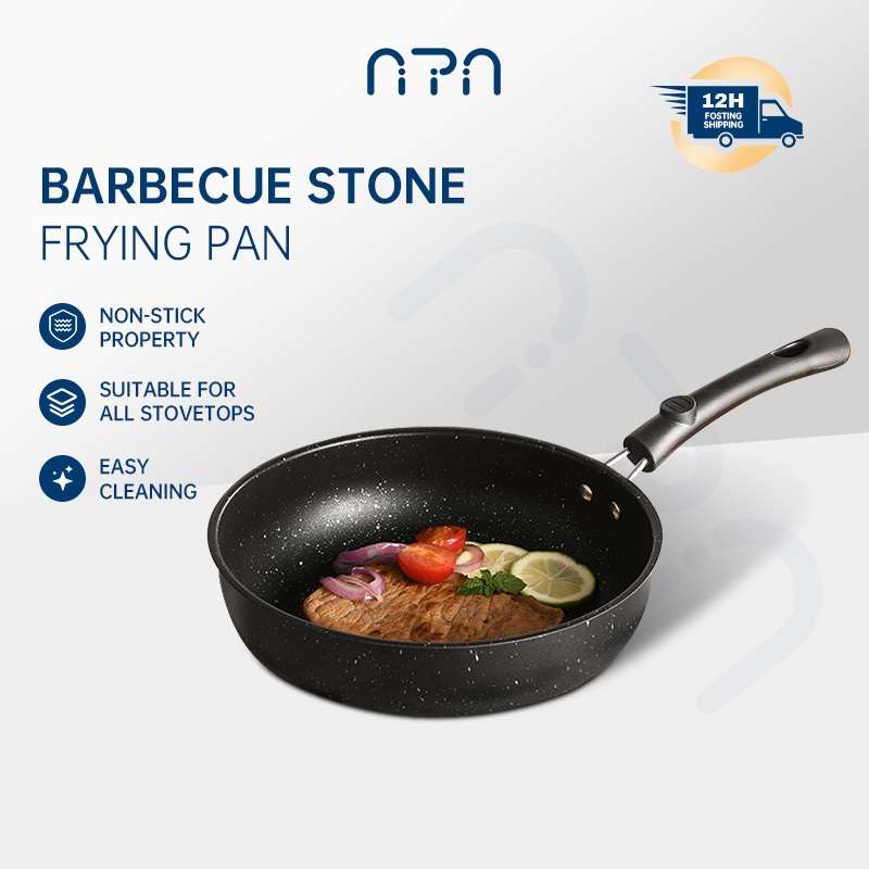 Nipiin Non-stick Pan with Handle 20cm/22cm Steak Fried Wok Household ...