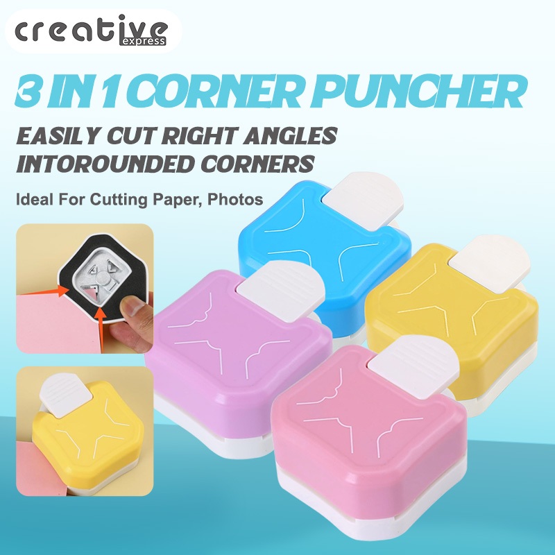 Creative 3-in-1 Corner Rounder Puncher R4 R7 R10 Versatile Paper Photo ...