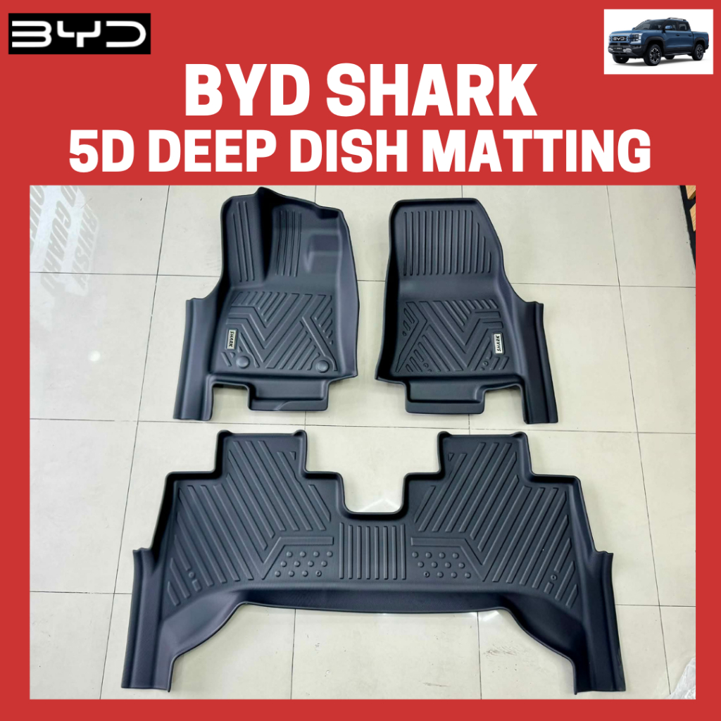 BYD SHARK DMI 2025-2026 5D Extended Premium Deep Dish Matting Floor ...