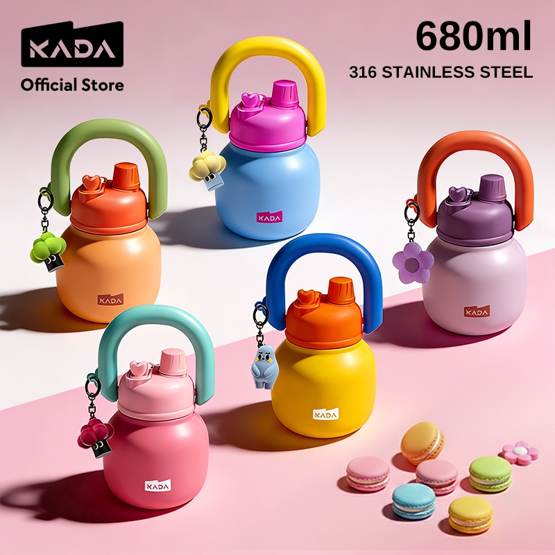 KADA LIN LIN Tumbler Hot&Cold 680ml(23oz) with Handle Straw 316 ...