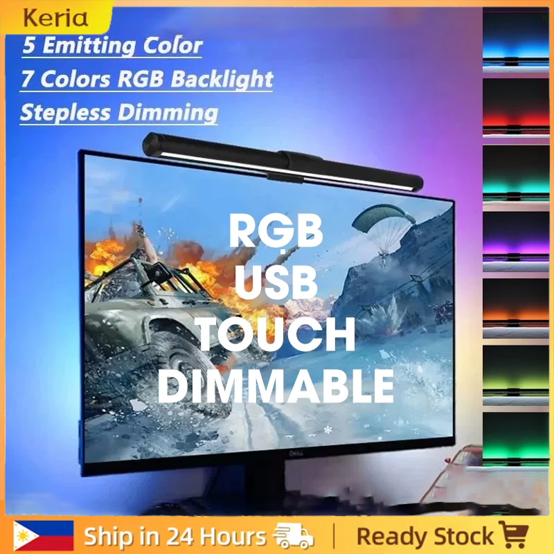 3 colors+RGB Led Monitor Light Bar Screenbar Dimmable Screen Hanging ...