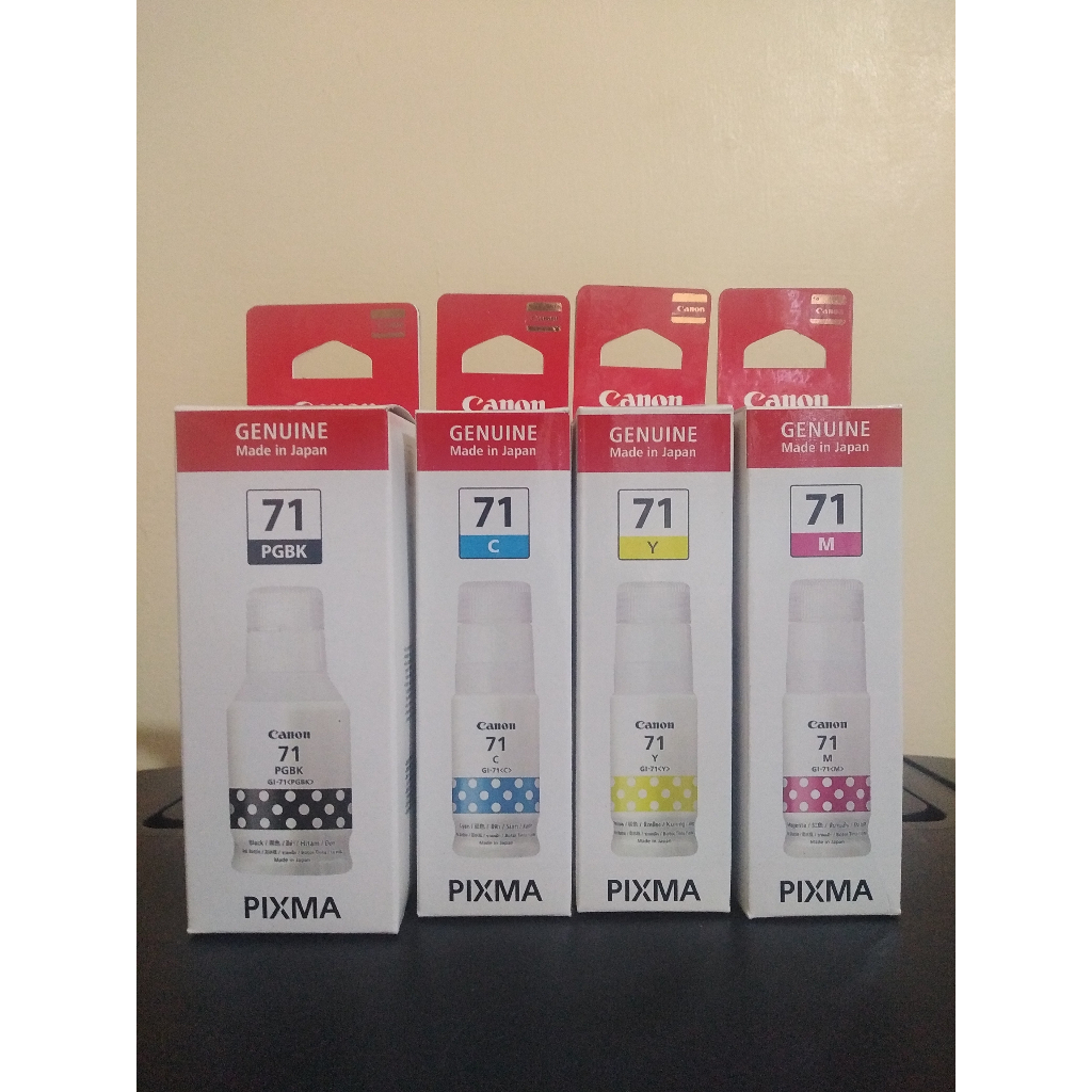 Pixma GI 71 Ink Bottle W/BOX (Black Cyan Yellow Magenta) | Shopee ...