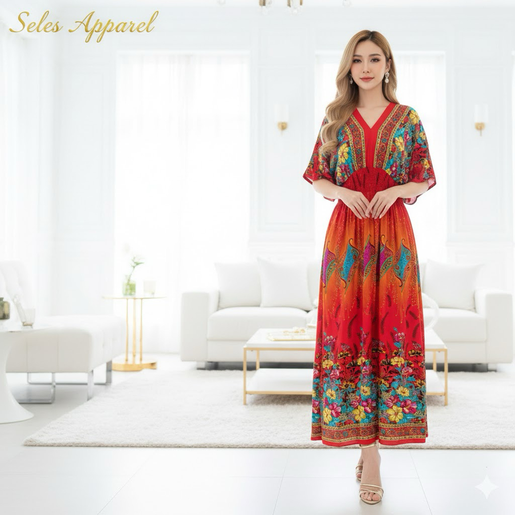 BOHEMIAN ETHNIC FLORAL MAXI DRESS | Shopee Philippines
