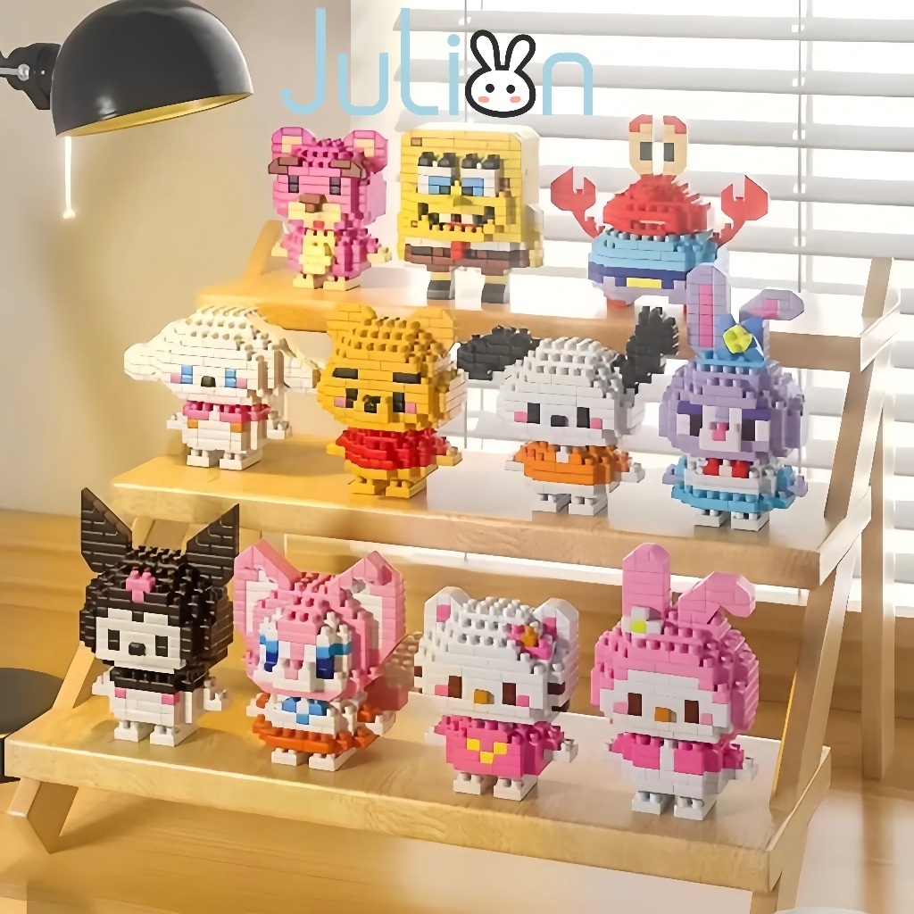 Block Toys Various 3D bricks toy cute Cartoon kids animal building ...