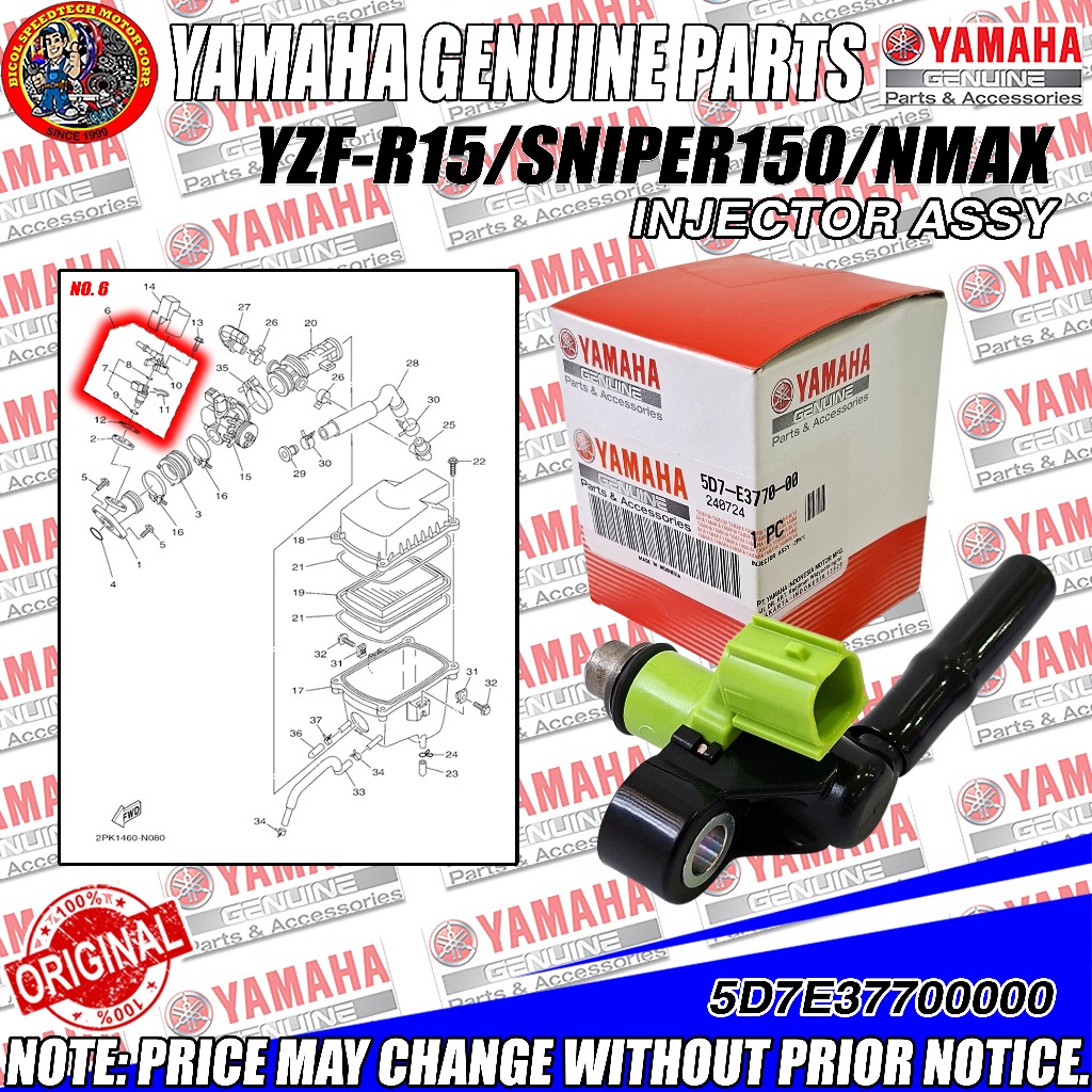 YZF-R15/ SNIPER 150/ NMAX V1 INJECTOR ASSY (YGP) (Genuine: 5D7-E3770-00 ...