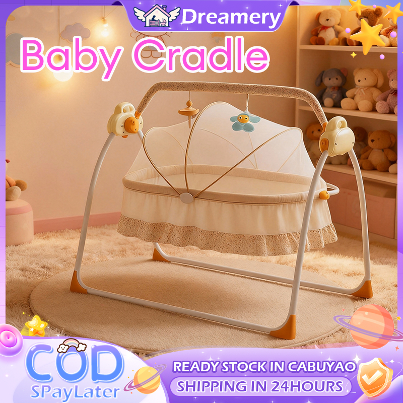 Crib for Baby Smart Gentle Auto Rocker Electric Remote Control Soothing ...
