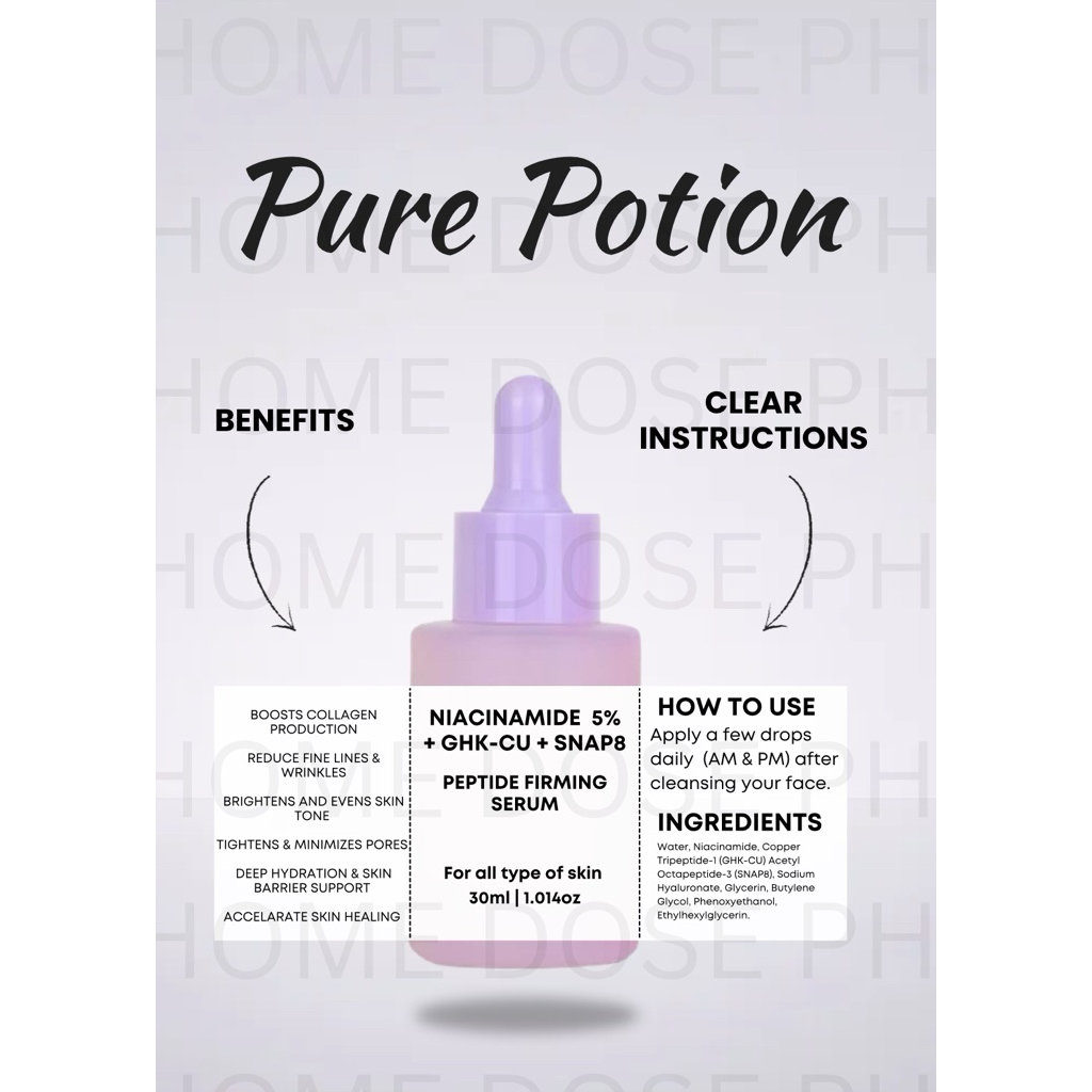 PURE POTION SERUM - NIACINAMIDE 5% + GHK-CU + SNAP 8 FIRMING SERUM ...