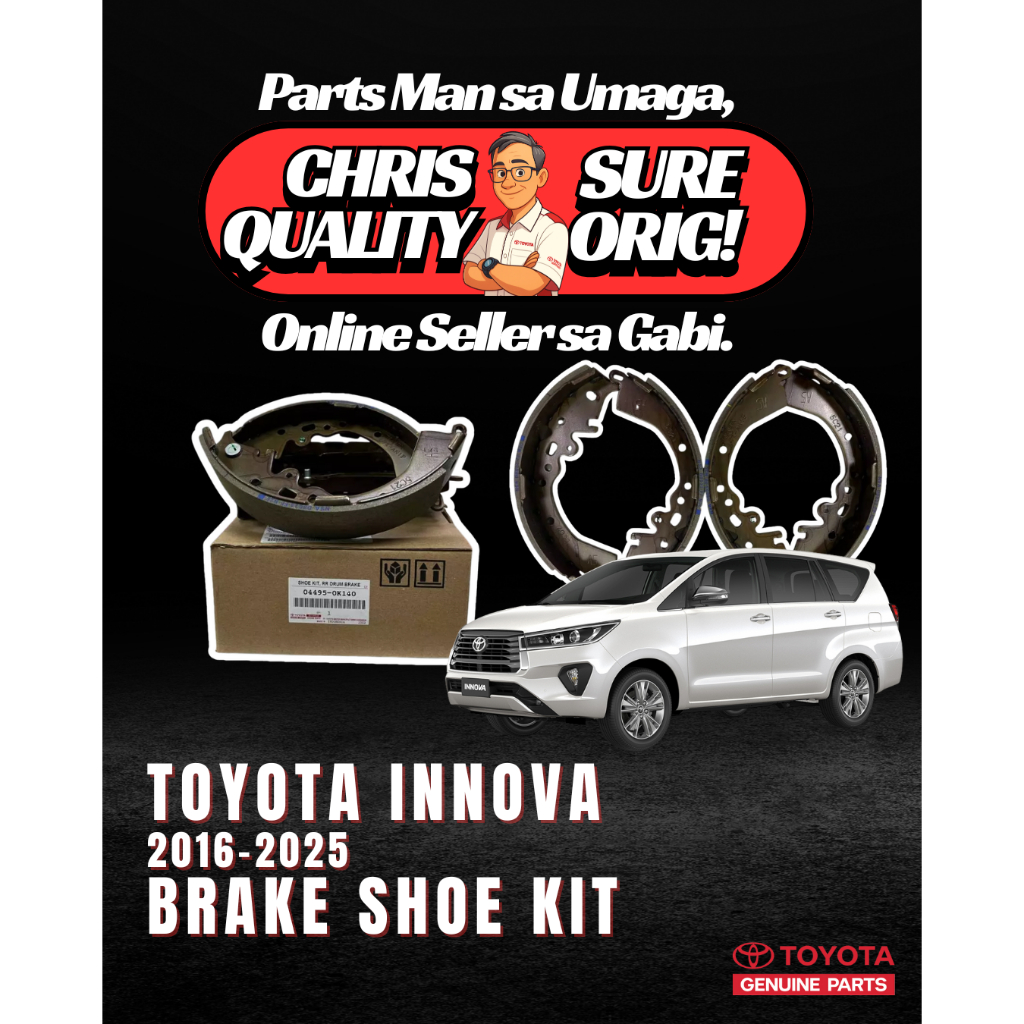 BRAKE SHOE KIT TOYOTA INNOVA 2016 TO PRESENT (04495-0K140) | Shopee ...