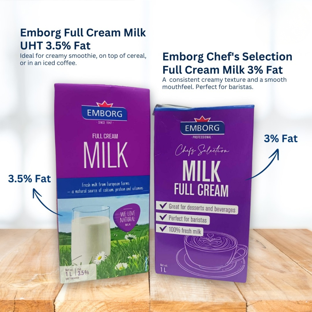 Emborg Full Cream Milk Chef’s Selection 1L – Rich & Creamy -12pcs/Box ...