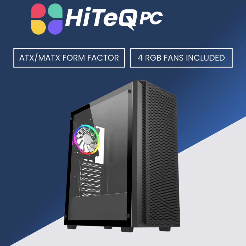 HiteqPC | Trendsonic Breeze ATX PC Case w/ 4 Fixed-RGB 120mm Fans ...
