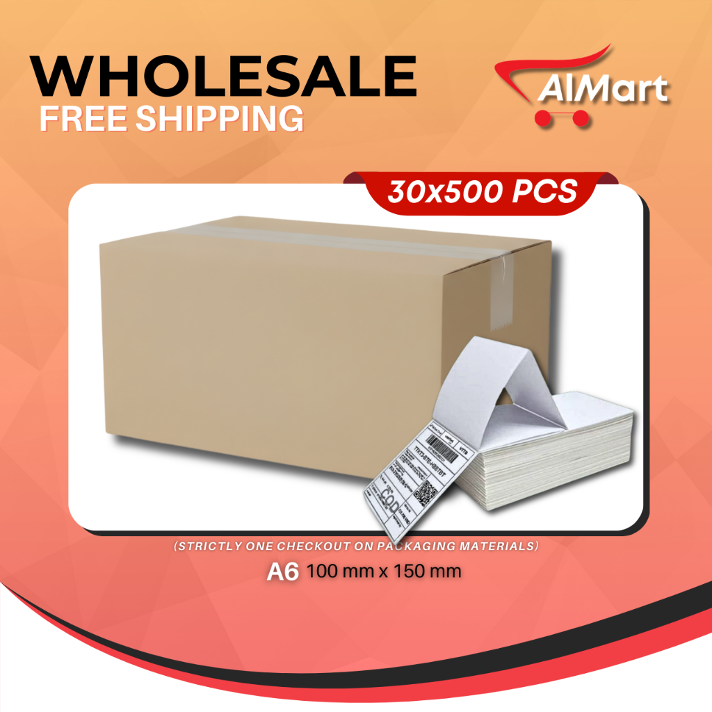 WHOLESALE! THERMAL PAPER - WAYBILL (A6 100MM X 150MM) (30 X 500 PIECES ...