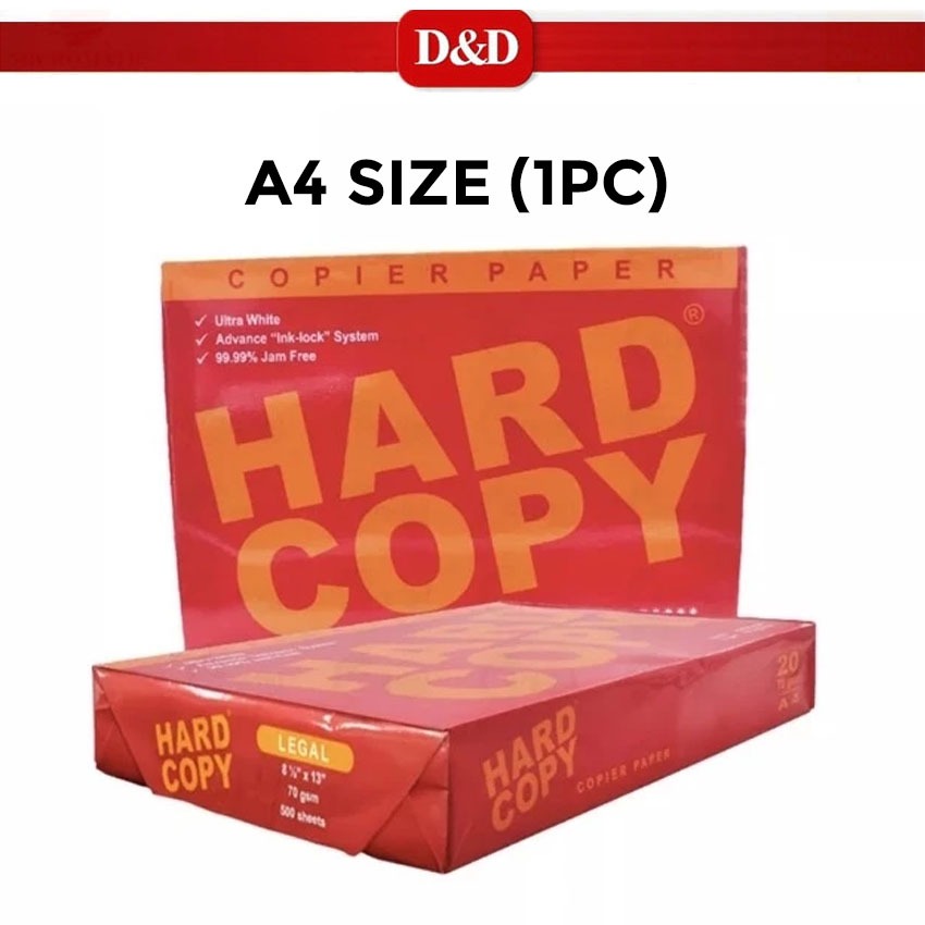 Hard Copy Bond Paper A4 Size 70gsm (1ream/pc) | Shopee Philippines