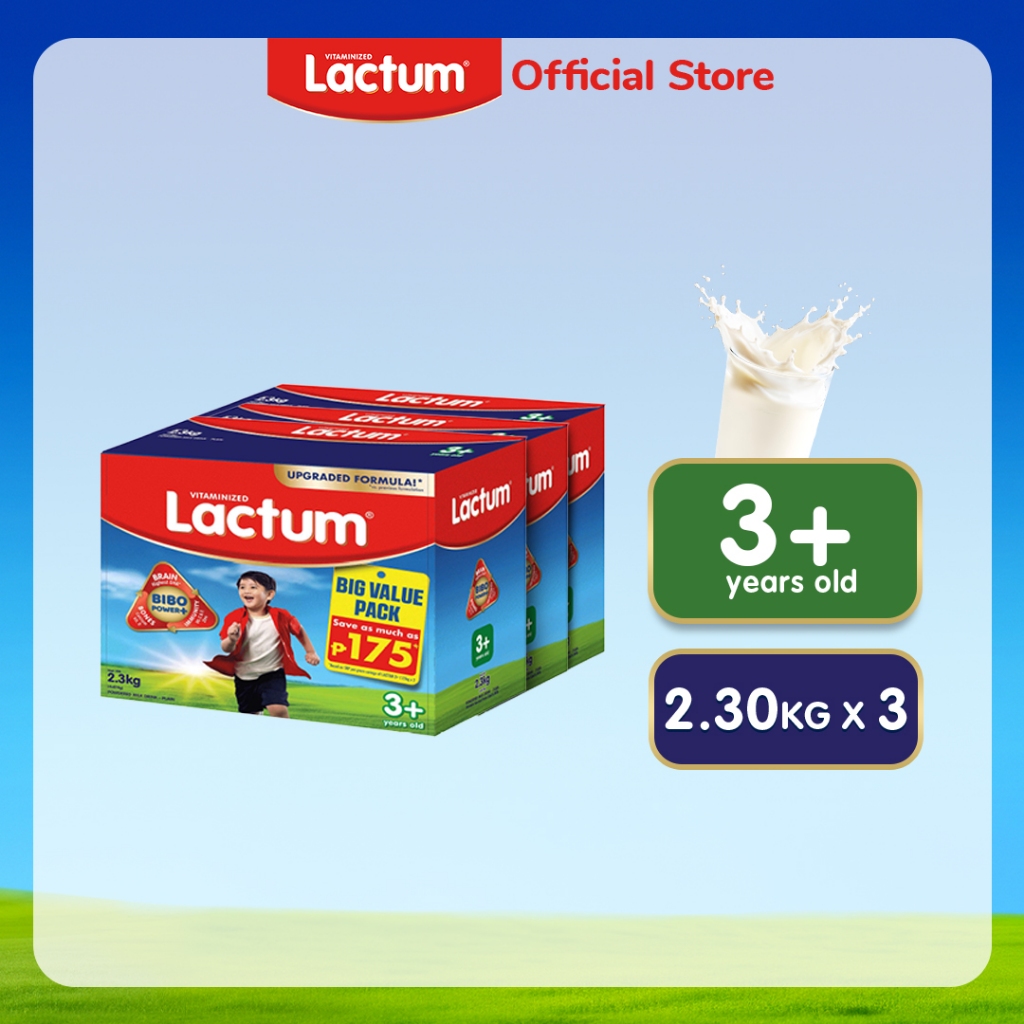 Lactum 3+ Plain Powdered Milk Supplement Drink for Children 3+ Years ...