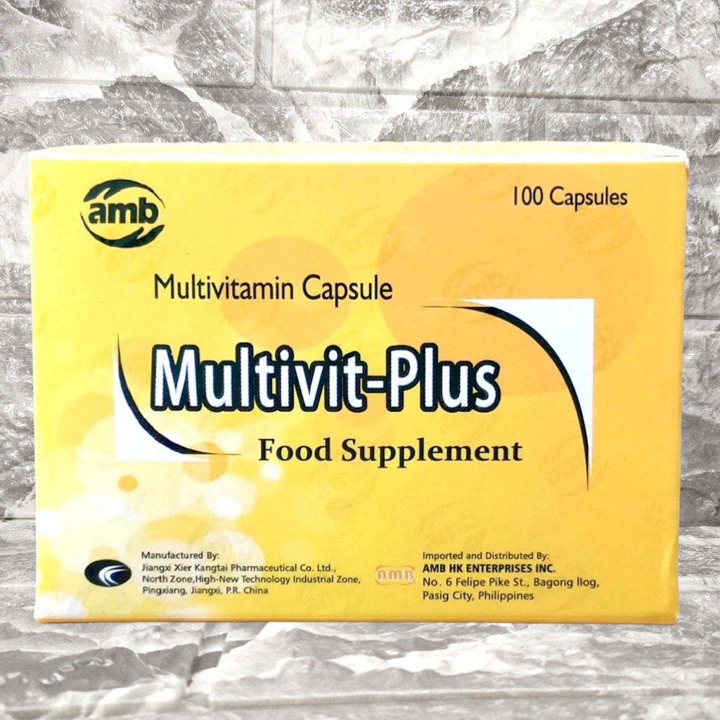 Multivitamins (MULTIVIT PLUS) VITAMINS FOOD SUPPLEMENT CAPSULE 100 pcs ...