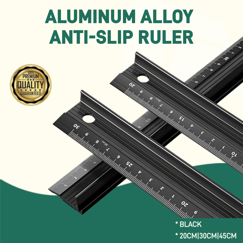 Aluminum Alloy Protective Ruler Practical Anti-Slip Metal Straight ...