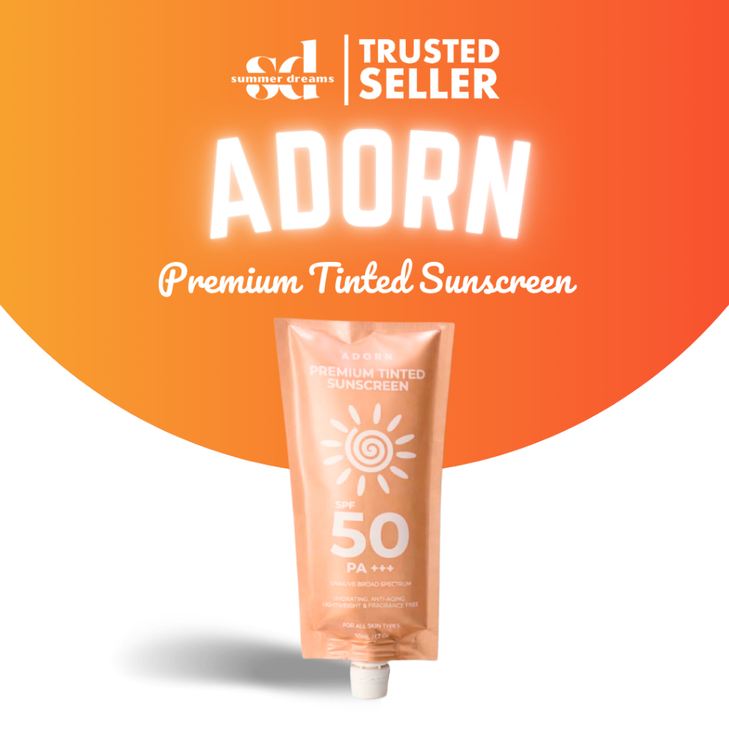 ADORN Tinted Sunscreen SPF 50 PA+++ 50g Lightweight, Natural Glow ...