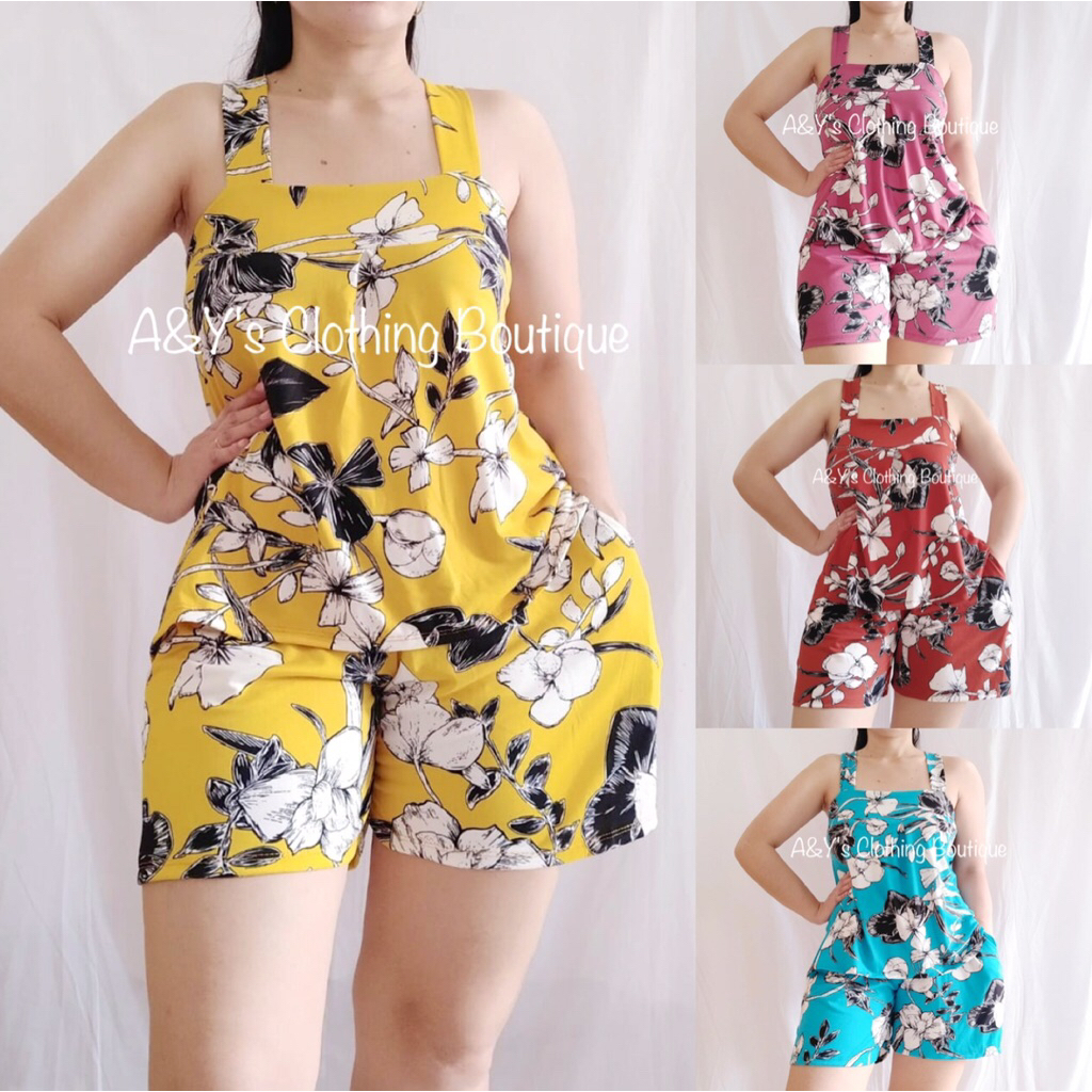 MIDNIGHT BLOOM FLORAL/ABSTRACT TERNO (Medium to XL) | Shopee Philippines