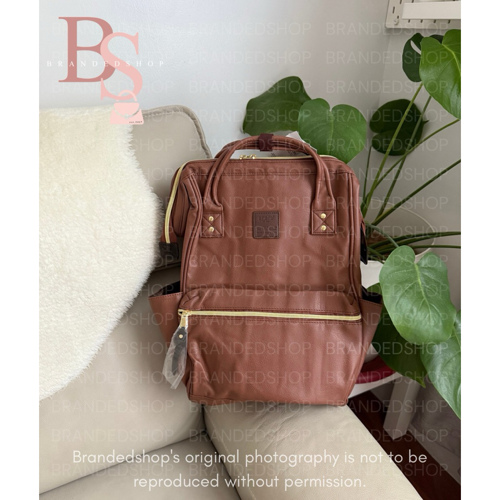 chalk leather backpack leather backpak for woman Brown,Beige